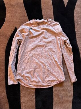 Men's Long Sleeve Active Tee - Heathered Light Red